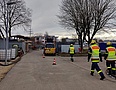 Verkehrsabsicherung an einer Einsatzstelle (Bild: Florian Fieke/THW Augsburg)