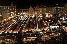 Der Augsburger Christkindlesmarkt 2024 ist eröffnet. (Bild: Dieter Seebach/THW Augsburg)