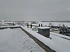Schneeinsatz für THW Schwabmünchen und Augsburg beim Titania in Neusäß (Bild: Dieter Seebach/THW Augsburg)