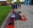 Ausbildung Pumpen und Wassergefahren (Bild: Sarah Seebach/THW Augsburg)