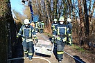 THW-Baggereinsatz beim Brand einer Gartenhütte an der Berliner Allee (Bild: THW Augsburg/Dieter Seebach)