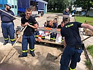 Hochwasserschutzausbildung mit unserer Grundausbildungsgruppe (Bild: THW Augsburg/Stefan Großmann)