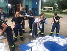 Hochwasserschutzausbildung mit unserer Grundausbildungsgruppe (Bild: THW Augsburg/Stefan Großmann)