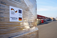 In den THW-Logistikzentren wurden bisher mehr als 250 Tonnen Hilfsgüter bereitgestellt. (Quelle: THW/Christian Zapka)