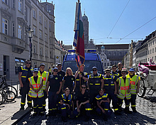 Unsere Jugend beim Plärrerumzug 2024 in Augsburg. (Bild: Lena Seebach/THW Augsburg)