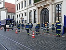 Aufbau der Bühne vor dem Augsburger Rathaus (Bild: THW Augsburg/Oliver Teynor)