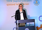 Augsburgs Oberbürgermeisterin Eva Weber überbrachte die Glückwünsche zum 71-jährigen bestehen des THW Augsburg und ...  (Bild: THW Augsburg/Dieter Seebach)
