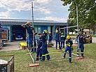 EGS-Jugend-Workshop: Aufbau des Einsatz-Gerüst-Systems, EGS (Bild: Rafael Ojeda/THW Augsburg)