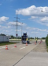 THV-Ausbildung - Praktische Ausbildung Verkehrsabsicherung (Bild: Daniel Spörel/THW Augsburg)