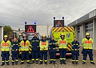 Drei neue Helferinnen und sechs neue Helfer für den THV-Bereitshaftsdienst (Bild: Daniel Spörel/THW Augsburg)