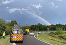 THV-Bereitschaftsdienst - Absicherung unter dem Regenbogen (Bild: THW Augsburg/Michael Wetzel)