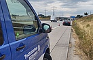 Absichern eines Pannenfahrzeugs auf der A8 (Bild: Christian Pelz/THW Augsburg)