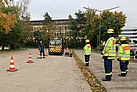 Ausbildung Technische Hilfe auf Verkehrswegen: Verkehrsabsicherung (Bild: Sarah Seebach/THW Augsburg)