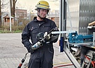 Ausbildungsdienst Trennschleifen und hydraulischer Rettungssatz (Bild: Bruno Berghe/THW Augsburg)