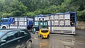 Einsatz in Rheinland-Pfalz - Transporteinheiten aus dem Regionalbereich München unterstützen im Katastrophengebiet (Bild: Marcel Nentwich/THW Augsburg)