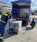 Tanklogistik an der SEPCON-Anlage - Unser Trupp Logistik-Verbrauchsgüter mit der mobilen Tankanlage (Bild: Tobias Krist/THW Obernburg)
