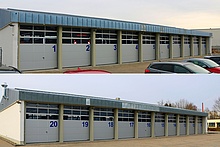 Grundsanierung unserer Fahrzeughallen. Neue Tore, neue Technik und neues Aussehen. (Bild: Dieter Seebach/THW Augsburg)