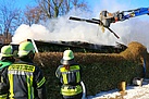 THW-Baggereinsatz beim Brand einer Gartenhütte an der Berliner Allee (Bild: THW Augsburg/Dieter Seebach)