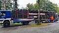 THW Augsburg mit einem Fahrzeuggespann und Brückenteilen unterwegs nach Slowenien (Bild: Marcel Nentwich/THW Augsburg)