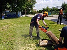 Fachausbildung Motorsägenführer (Bild: Jannik Vogt/THW Augsburg)