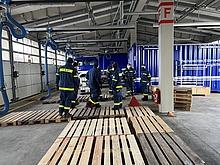 Ausbildung Fachzug Logistik - Ausbildung "Lagern und Umschlagen" (Bild: Benjamin Gloeckner/THW Augsburg)