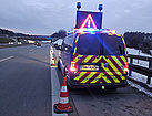 Absicherung einer Gefahrenstelle (Bild: Daniel Spörel/THW Augsburg)