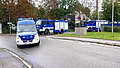 Im geschlossenen Verband auf dem Weg nach Murnau. (Bild: Michael Wetzel/THW Augsburg)