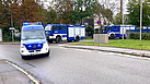 Im geschlossenen Verband auf dem Weg nach Murnau. (Bild: Michael Wetzel/THW Augsburg)