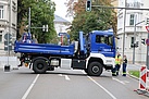 Absperren der Zufahrtsstraßen mit unseren Fahrzeugen. (Bild: THW Augsburg/Dieter Seebach)