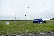Das Führungsmodul koordinierte zusammen mit der Bundespolizei das Übungsgeschehen (Bild: Oliver Teynor/THW Augsburg)