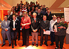 Gruppenfoto bei Ehrung für langjähriges ehrenamtliches Engagement (Bild: Michael Hochgemuth/Stadt Augsburg)